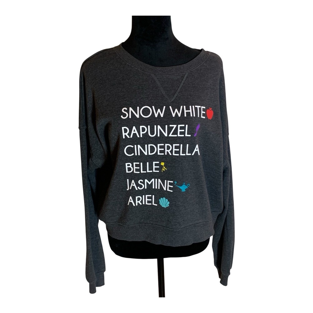 Disney Princess Crop Sweatshirt Women's Size XL-136